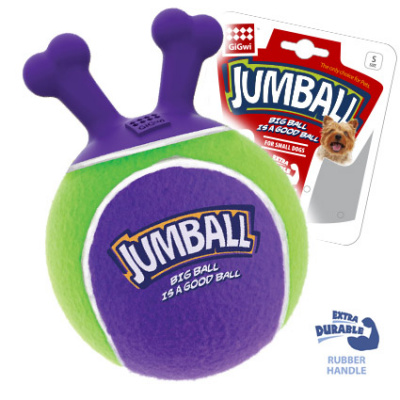 Игрушка (GiGWi) 75363 Мяч теннисный c ручками зеленый 18см для собак, серия JUMBALL Игрушка (GiGWi) 75363 Мяч теннисный c ручками зеленый 18см для собак, серия JUMBALL