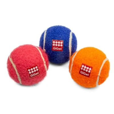 Игрушка (GiGWi) 75011 Три мяча с пищалкой маленькие 4,8см для собак, серия CATCH & FETCH фото Игрушка (GiGWi) 75011 Три мяча с пищалкой маленькие 4,8см для собак, серия CATCH & FETCH фото