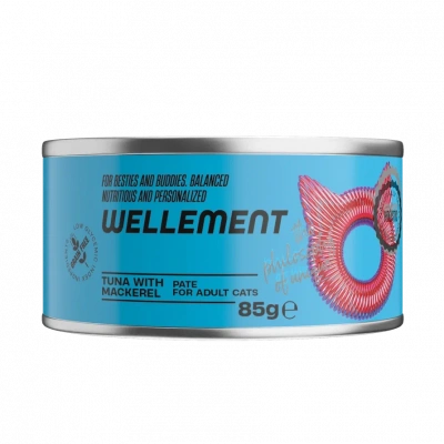 Wellement 0,085кг тунец с макрелью паштет для взрослых кошек фото Wellement 0,085кг тунец с макрелью паштет для взрослых кошек фото