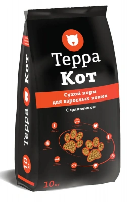 Терра Кот 10кг цыпленок сухой для взрослых кошек (772338) Терра Кот 10кг цыпленок сухой для взрослых кошек (772338)