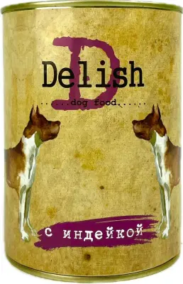 Delish 0,97кг индейка консервы для собак фото