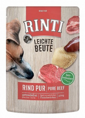 RINTI LEICHTE BEUTE Rind Pur 0,4кг говядина  влажный корм для собак фото