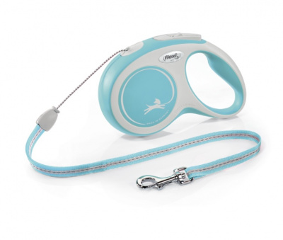 Рулетка Флекси New Comfort S трос 5м до 12кг голубой