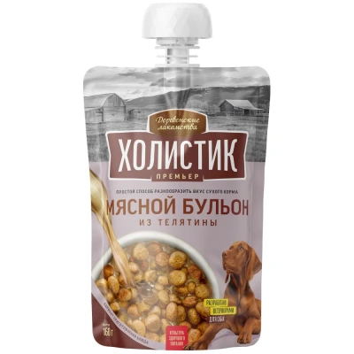 Деревенские лакомства Холистик Премьер 0,16кг Мясной бульон из телятины для собак (79842200) фото