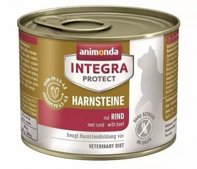 Animonda Integra Protect Urinary 0,2кг c говядиной для взрослых кошек при мочекаменной болезни