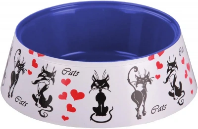 Миска (Zoo Plast) "Cats" 0,3л, серая (14,5*14,5*4,5см) фото