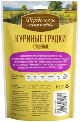Деревенские лакомства 0,09кг Куриные грудки для собак (79711137) фото Деревенские лакомства 0,09кг Куриные грудки для собак (79711137) фото