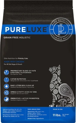 PURELUXE 1,5кг Элитное Питание для кошек привередливых с курицей (939914) фото PURELUXE 1,5кг Элитное Питание для кошек привередливых с курицей (939914) фото