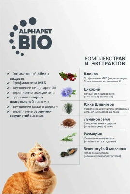 AlphaPet Superpremium (АльфаПет) 7кг с уткой и индейкой сухой для взрослых стерилизованных кошек (652048) фото AlphaPet Superpremium (АльфаПет) 7кг с уткой и индейкой сухой для взрослых стерилизованных кошек (652048) фото