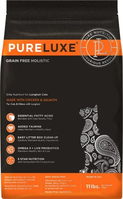 PURELUXE 1,5кг Элитное Питание для кошек длинношерcтных с курицей и лососем 1,5кг(939754) фото PURELUXE 1,5кг Элитное Питание для кошек длинношерcтных с курицей и лососем 1,5кг(939754) фото