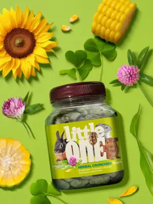 Little One 0,1кг Лакомство Травяные подушечки для грызунов фото