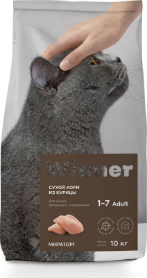 Виннер (Мираторг) корм для кошек домашнего содержания курица 10кг (235658, 946915) фото