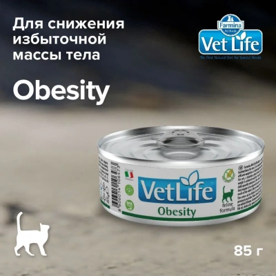 Farmina (Фармина) Vet Life Cat Obesity 0,085кг паштет для кошек для снижения избыточной массы тела  Farmina (Фармина) Vet Life Cat Obesity 0,085кг паштет для кошек для снижения избыточной массы тела фото