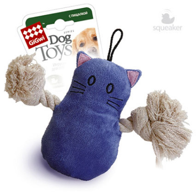 Игрушка (GiGWi) 75034  Кот с пищалкой 15см для собак, серия CATCH & FETCH Игрушка (GiGWi) 75034  Кот с пищалкой 15см для собак, серия CATCH & FETCH