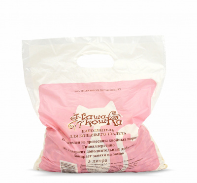 Бионаполнитель (Наша кошка) 3л древесный (10) фото