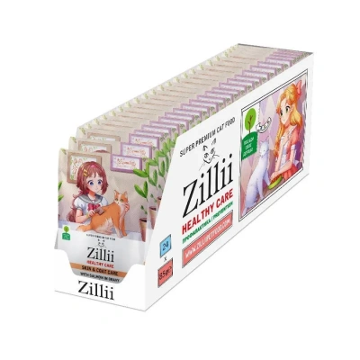 ZILLII Cat Skin & Coat Carel 0,085кг лосось в соусе для кошек здоровье кожи и шерсти (355681) фото ZILLII Cat Skin & Coat Carel 0,085кг лосось в соусе для кошек здоровье кожи и шерсти (355681) фото