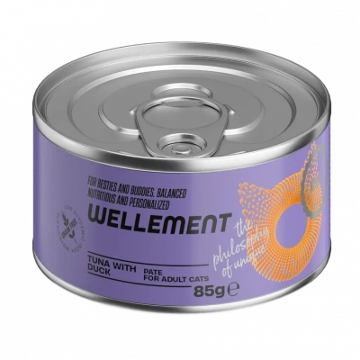 Wellement 0,085кг тунец с уткой паштет для взрослых кошек фото Wellement 0,085кг тунец с уткой паштет для взрослых кошек фото
