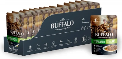Баффало Mr.Buffalo Adult Sterilized Cat 0,085кг ягненок в соусе влажный для кошек B308 (790150) фото Баффало Mr.Buffalo Adult Sterilized Cat 0,085кг ягненок в соусе влажный для кошек B308 (790150) фото