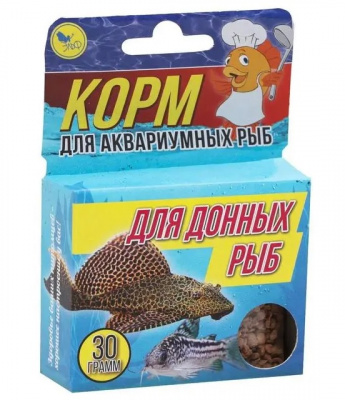 Аквакулинар 0,03кг корм для донных аквариумных рыб Аквакулинар 0,03кг корм для донных аквариумных рыб