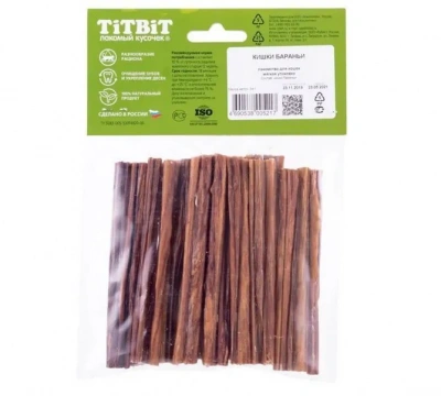 TiTBiT 0,034кг кишки бараньи (мягкая упаковка) для кошек фото