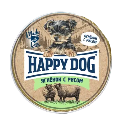 Happy Dog Natur Line 0,125кг ягненок с рисом паштет для собак фото