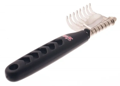 Колтунорез (Hello Pet) 2316208N бок. мини, 8 лезвий загнут., черн. ручка фото