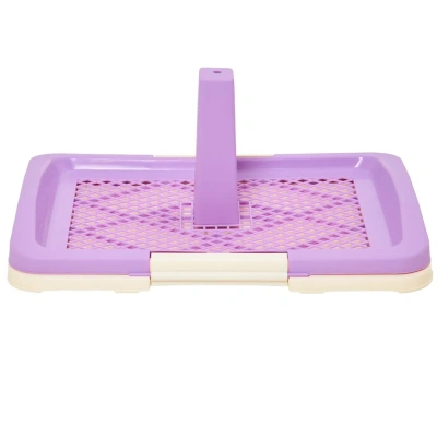 Туалет (ZooOne) P159-06 (48*35*6) со столбиком для собак, фиолетовый фото