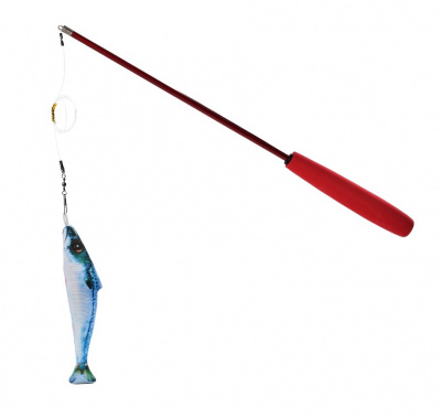 Дразнилка (YUGI) удочка рыбка синяя для кошек 16,5*3,8см /YT102003/ фото