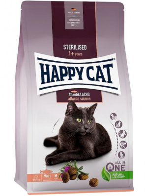 Happy Cat Sterilised 1,3кг атлантический лосось сухой для стерилизованных кошек (140606)