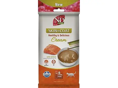 Farmina N&D Quinoa Cat Cream 0,06кг лакомство крем-суп  Здоровая кожа с лососем для взрослых кошек (108934) фото
