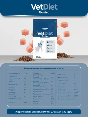 AlphaPet Vet Diet (АльфаПет) 2кг Gastro сухой при острых расстройствах пищеварения, в реабилитационный период и при истощении для собак (655117) фото AlphaPet Vet Diet (АльфаПет) 2кг Gastro сухой при острых расстройствах пищеварения, в реабилитационный период и при истощении для собак (655117) фото