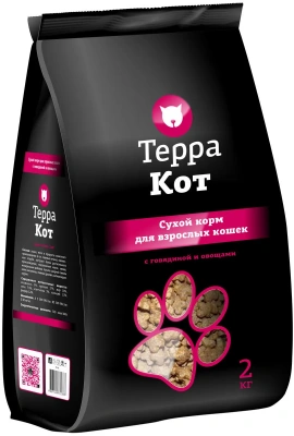 Терра Кот 2кг говядина и овощи сухой для взрослых кошек (772383) фото Терра Кот 2кг говядина и овощи сухой для взрослых кошек (772383) фото