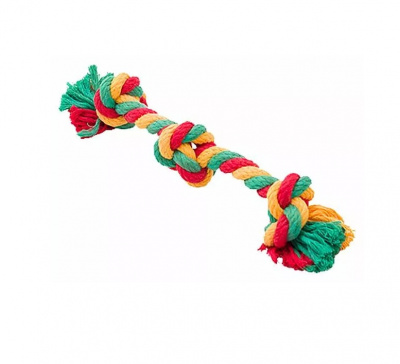 Игрушка (Doglike) Грейфер канатный 3 узла, большой цветной для собак (D-2353-YGR) фото