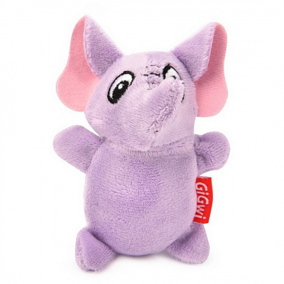 Игрушка (GiGWi) 75013 Слон с пищалкой 9см, серия PLUSH FRIENDZ фото Игрушка (GiGWi) 75013 Слон с пищалкой 9см, серия PLUSH FRIENDZ фото