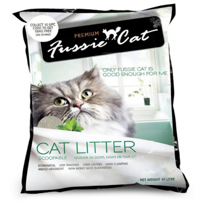 Наполнитель (Fussie Cat) 10л Без запаха комкующийся фото