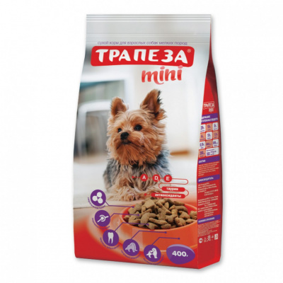 ТРАПЕЗА д/взрослых собак миниатюрных пород МИНИ 10/400г ТРАПЕЗА д/взрослых собак миниатюрных пород МИНИ 10/400г