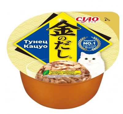 Inaba CIAO Kinnodashi cup 0,07кг RU801 Тунец Кацуо Дополнительный рацион для кошек Inaba CIAO Kinnodashi cup 0,07кг RU801 Тунец Кацуо Дополнительный рацион для кошек