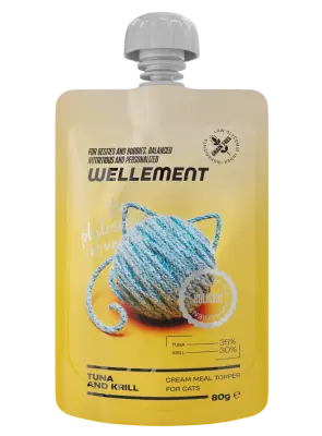 Wellement 0,08кг Тунец и криль кремовый топпинг для кошек фото Wellement 0,08кг Тунец и криль кремовый топпинг для кошек фото