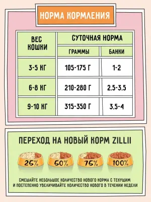 ZILLII (Зилли) 0,1кг Влажные (банка) для взрослых кошек с Индейкой фото