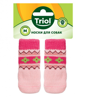 Носки (Triol) для собак Цветы, размер M   