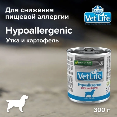Farmina (Фармина) Vet Life Dog Hypoallergenic 0,3кг гипоаллергенный консервы утка и картофель для собак (1302) фото Farmina (Фармина) Vet Life Dog Hypoallergenic 0,3кг гипоаллергенный консервы утка и картофель для собак (1302) фото