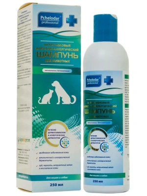 Шампунь (Пчелодар) антигрибковый и противоаллергический для животных, 250мл фото Шампунь (Пчелодар) антигрибковый и противоаллергический для животных, 250мл фото