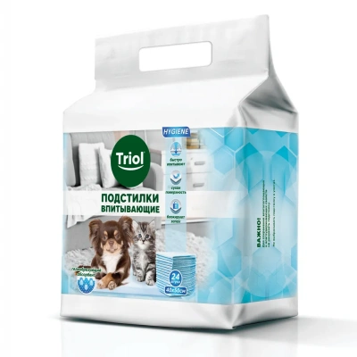 Подстилки (Triol) для туалета 40*50см (24шт) Подстилки (Triol) для туалета 40*50см (24шт)
