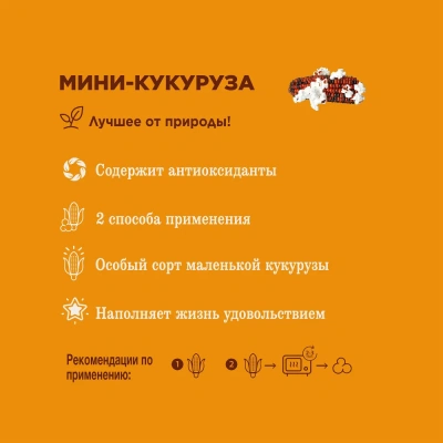 Little One 0,13кг  Мини кукуруза  лакомство для грызунов фото