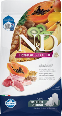 Farmina (Фармина) N&D Tropical Selection Dog 2кг ягненок для щенков медиум и макси Farmina (Фармина) N&D Tropical Selection Dog 2кг ягненок для щенков медиум и макси