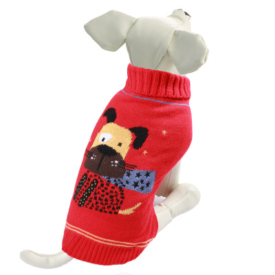 Свитер (Triol) Собачка M, красный, размер 30см 