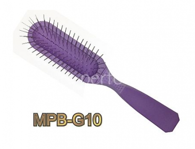 Расчёска (MADAN) MPB-G10 массажная, мягкая, продолговатой формы, лаванда