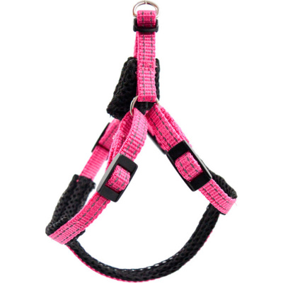Шлейка (Зооэкспресс) 5723 М FRESH LINE 20 мм капрон/сетка быстросъемная, регулируемая от 50 до 65 см малиновая