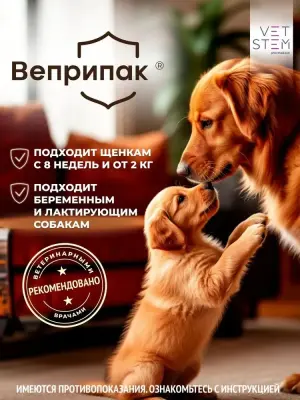 Веприпак 250 мг для собак 4,5-10кг (ЛИЦЕНЗИЯ) фото