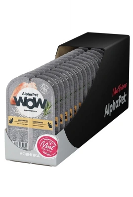 AlphaPet WOW (АльфаПет) 0,08кг цыпленок кусочки в соусе для кошек (652321) фото